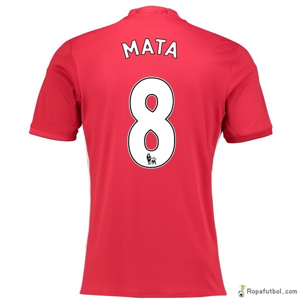 Camiseta Manchester United Replica Primera Ropa Mata 2016/17 Rojo